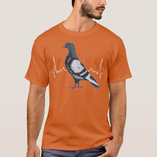 Camiseta pombos pombo batida cardíaca pombo pombo pombo