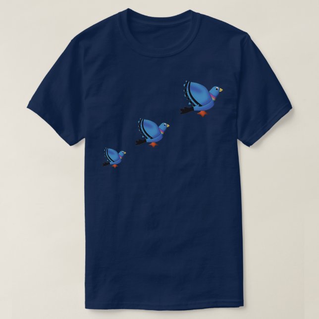 Camiseta Pombos Voadores (Frente do Design)