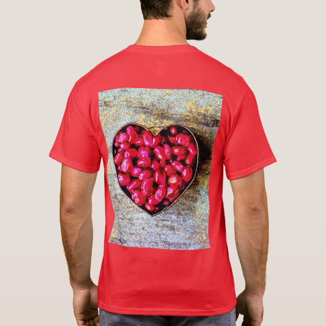 Camiseta "Pomegranates Heart Fruta" Foto Grata. Compre agor (Verso)