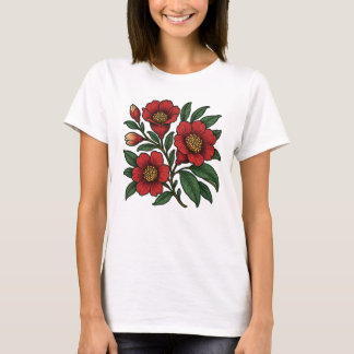 Camiseta Pomegranato flores vintage design gráfico