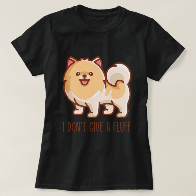 Camiseta Pomerânia Bonita... não dou um flanco... que corre (Frente do Design)