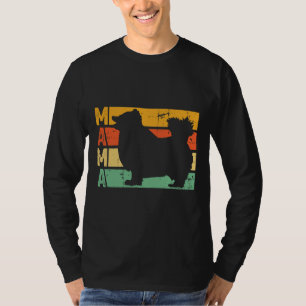 Camiseta Pomerânia Cachorro Mama Retro Pomerânia Proprietár