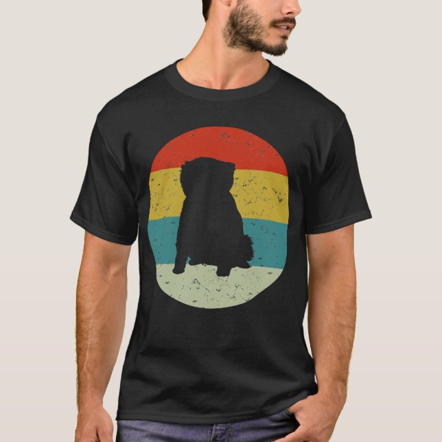 Camiseta Pomerânia de vintage retrô (Frente)