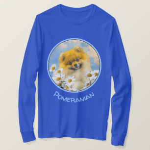 Camiseta Pomerânia em Pintura de Cães - Arte Original