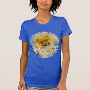 Camiseta Pomerânia em Pintura de Dísias - Arte de Cachorro