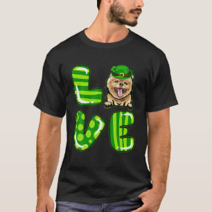 Camiseta Pomerânia Lucky Clover Shamrock Rua de Patrick