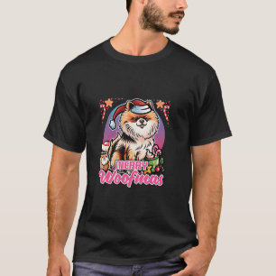 Camiseta Pomerânia Papai Noel Café Mug Feliz Natal