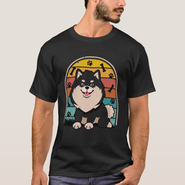 Camiseta Pomerânia Retro Pom Mãe Pai Cão Pomerano (Frente)