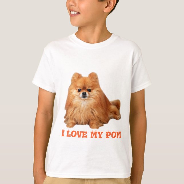 Camiseta Pomeranian caçoa o t-shirt (Frente)
