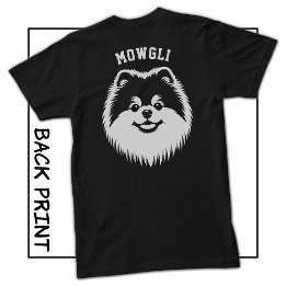 Camiseta Pomeranian Custom Name Pop Art Sport Font