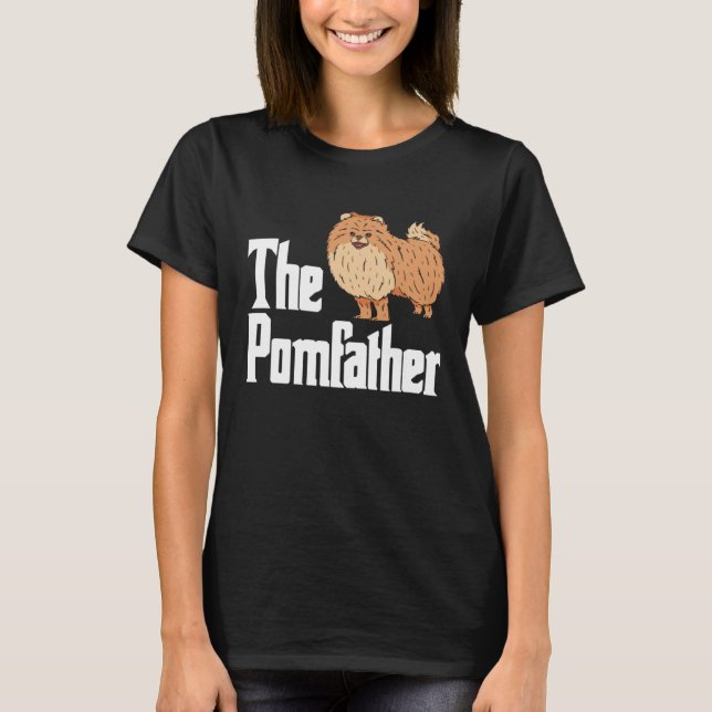 Camiseta Pomeranian Dad Daddy Pom Dog  Pomeranian Owner (Frente)