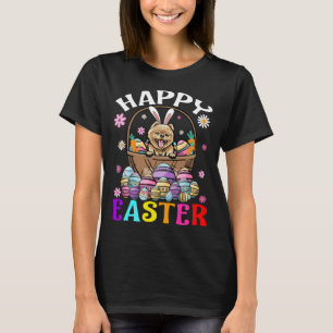 Camiseta Pomeranian Dog Happy Easter Bunny Eggs Easter 2