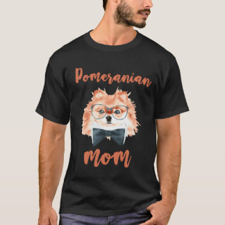Camiseta Pomeranian Dog Mom Watercolor Design friend