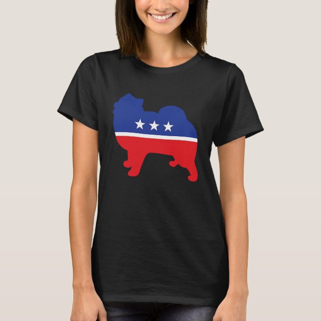 Camiseta Pomeranian Dog  Political Symbol Election Mascot (Frente)
