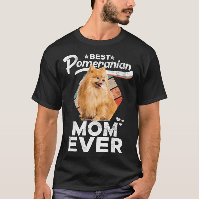 Camiseta Pomeranian  for Women  Best Pomeranian Mom Ever (Frente)