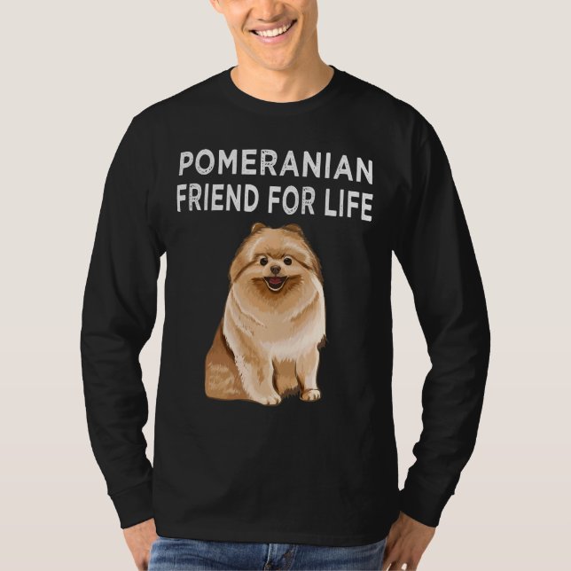 Camiseta Pomeranian Friend For Life Dog Friendship (Frente)