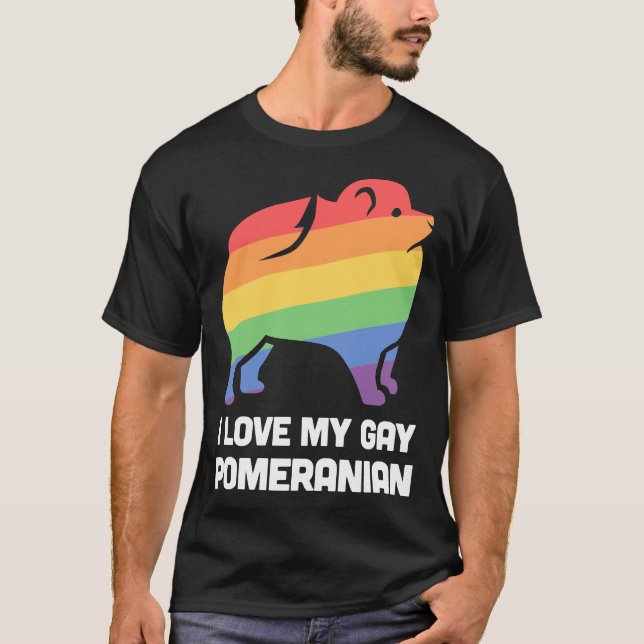 Camiseta Pomeranian Funny Gay Dog Lgbt Pride (Frente)