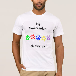 Camiseta Pomeraniana anda por todo o meu lado