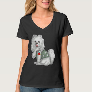 Camiseta Pomeraniana Eu amo mamãe tatuagem Cachorro Engraça