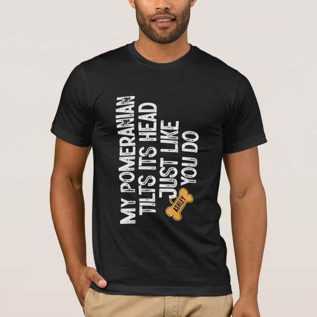 Camiseta Pomeraniana Tlits cabeça como você (Frente)