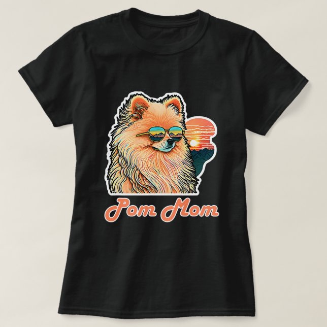 Camiseta Pomeraniano Bonito com Óculos Sunitas - Momeranian (Frente do Design)