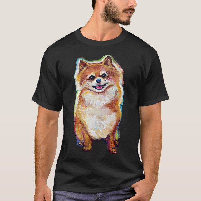 Camiseta Pomerano de sorriso super-bonito (Frente)