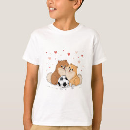 Camiseta Pomerarias with soccer ball for Valentine's Day