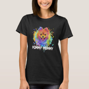 Camiseta Pommy Mamãe Cachorro Mãe Pomerânia Peles Mãe Pom P