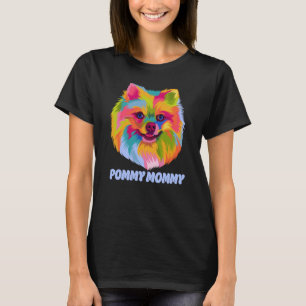 Camiseta Pommy Mamãe Cachorro Mãe Pomerânia Peles Mãe Pom P