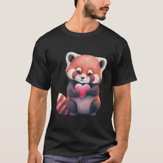 Camiseta Pomo Vermelho Panda - Ilustração Adorável