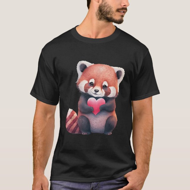 Camiseta Pomo Vermelho Panda - Ilustração Adorável (Frente)