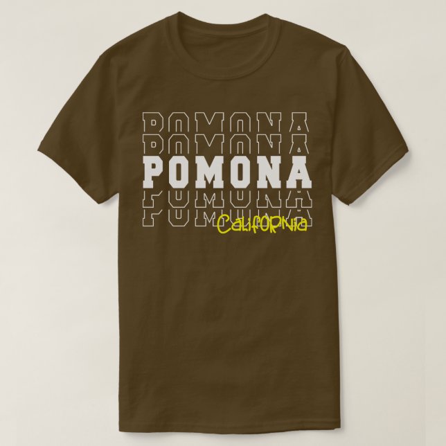 Camiseta Pomona cidade Califórnia Pomona CA (Frente do Design)