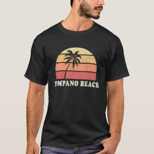 Camiseta Pompano Beach FL Vintage 70s Desig. Retroativa