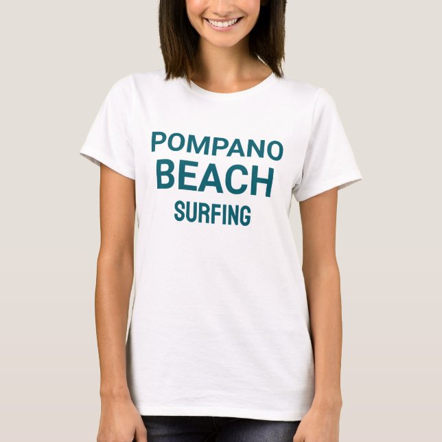 Camiseta Pompano Beach Florida Surfing T-Shirt (Frente)