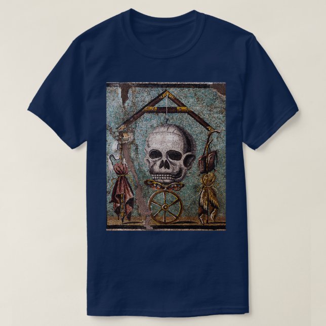 CAMISETA POMPEII COLLECTION MEMENTO MORI SKULL BUTTERFLY AN (Frente do Design)