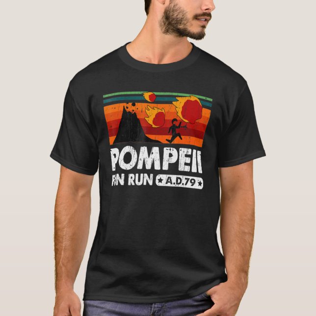 Camiseta Pompeii Fun Run 79 Ad Retro Vintage (Frente)