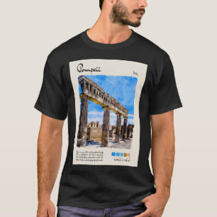 Camiseta Pompeii Vintage Watercolor Viagem