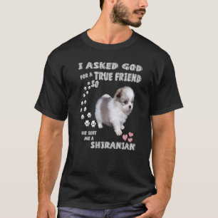 Camiseta Pomshi Dog Citando Mãe Pai Shih Pom Figurume Cute