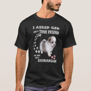Camiseta Pomshi Dog Citando Mãe Pai Shih Pom Figurume Cute