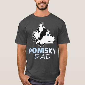 Camiseta Pomsky Para Pai Cachorro Engraçado Pomsky Ama Engr