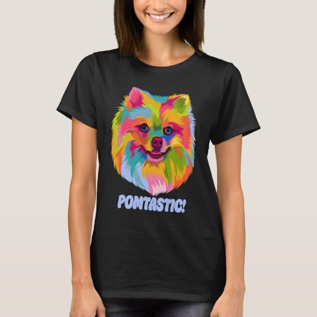 Camiseta Pomtastic  Pomeranian Humor Pom Pom Animal Pun (Frente)