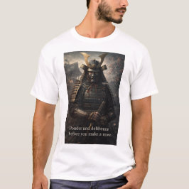 Camiseta “Pondere e delibere antes de fazer uma jogada.”