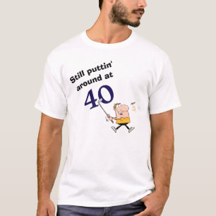 Camiseta Pondo Por Volta De 40 Golfe De Idade