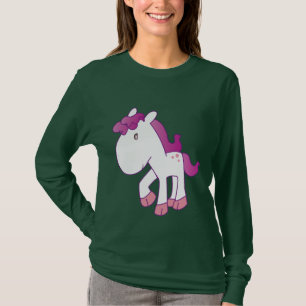 Camiseta Pônei cor-de-rosa e roxo precioso