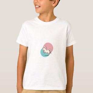 Camiseta Pônei Infantil de Crina Rosa Dançante