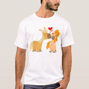 Camiseta Pôneis bonitos dos desenhos animados no t-shirt