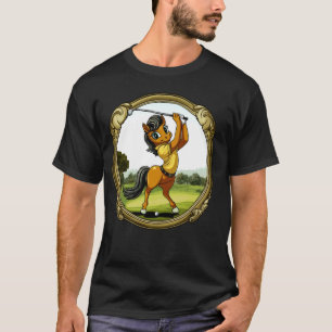 Camiseta Pôneis Golfe Golfista Pônei