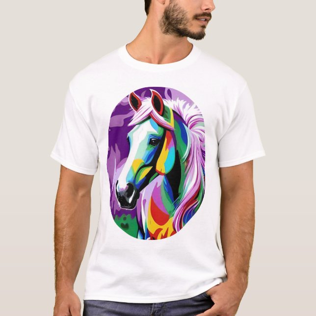 Camiseta Pôneo Espírito Colorido Bonito #2 (Frente)