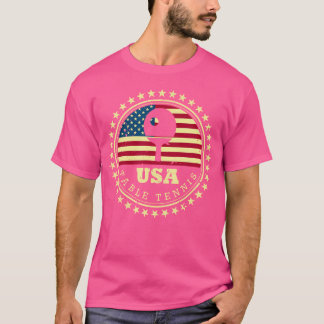 Camiseta Pong de sinalizador americano do Tênis do mesa