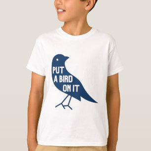 Camiseta ponha um pássaro nisso grande arte de pássaros